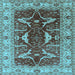 Square Oriental Light Blue Traditional Rug, urb810lblu