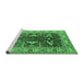 Sideview of Machine Washable Oriental Emerald Green Traditional Area Rugs, wshurb810emgrn