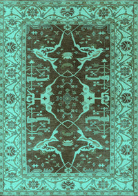 Oriental Turquoise Traditional Rug, urb810turq