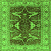 Square Oriental Green Traditional Rug, urb810grn