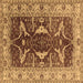 Square Machine Washable Oriental Brown Traditional Rug, wshurb810brn