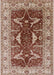 Mid-Century Modern Fire Brick Red Oriental Rug, urb810