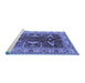 Sideview of Machine Washable Oriental Blue Traditional Rug, wshurb810blu