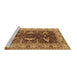 Sideview of Machine Washable Oriental Brown Traditional Rug, wshurb810brn