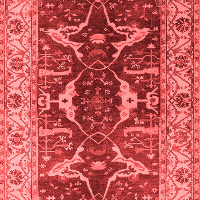 Machine Washable Oriental Red Traditional Rug, wshurb810red