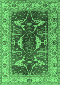Oriental Emerald Green Traditional Rug, urb810emgrn