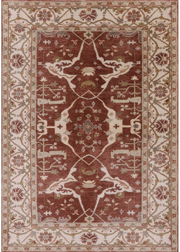 Machine Washable Industrial Modern Fire Brick Red Rug, wshurb810