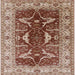 Square Mid-Century Modern Fire Brick Red Oriental Rug, urb810
