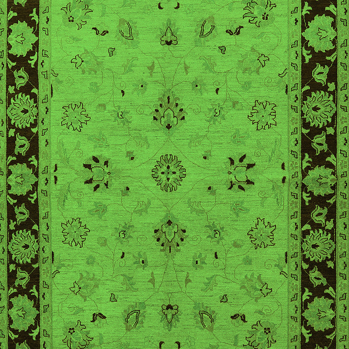 Oriental Green Traditional Rug, urb811grn