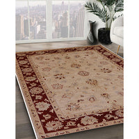 Mid-Century Modern Light Copper Gold Oriental Rug, urb811