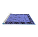 Sideview of Machine Washable Oriental Blue Traditional Rug, wshurb811blu