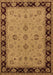 Machine Washable Oriental Brown Traditional Rug, wshurb811brn