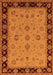 Machine Washable Oriental Orange Traditional Area Rugs, wshurb811org