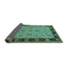 Sideview of Oriental Turquoise Traditional Rug, urb811turq