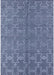 Mid-Century Modern Azure Blue Oriental Rug, urb812