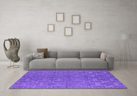 Machine Washable Oriental Purple Industrial Rug, wshurb812pur