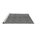 Sideview of Machine Washable Oriental Gray Industrial Rug, wshurb812gry