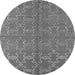 Round Oriental Gray Industrial Rug, urb812gry