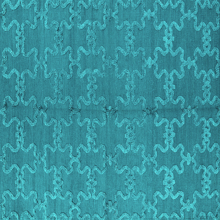 Square Oriental Turquoise Industrial Rug, urb812turq