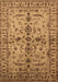 Machine Washable Oriental Brown Traditional Rug, wshurb813brn