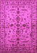 Machine Washable Oriental Pink Traditional Rug, wshurb813pnk