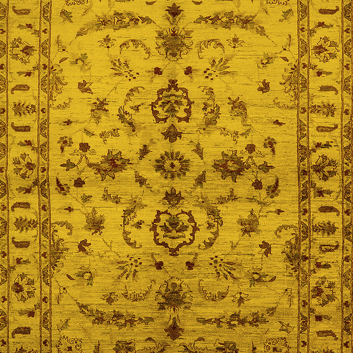 Oriental Yellow Traditional Rug, urb813yw