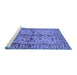 Sideview of Machine Washable Oriental Blue Traditional Rug, wshurb813blu