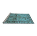 Sideview of Machine Washable Oriental Light Blue Traditional Rug, wshurb813lblu