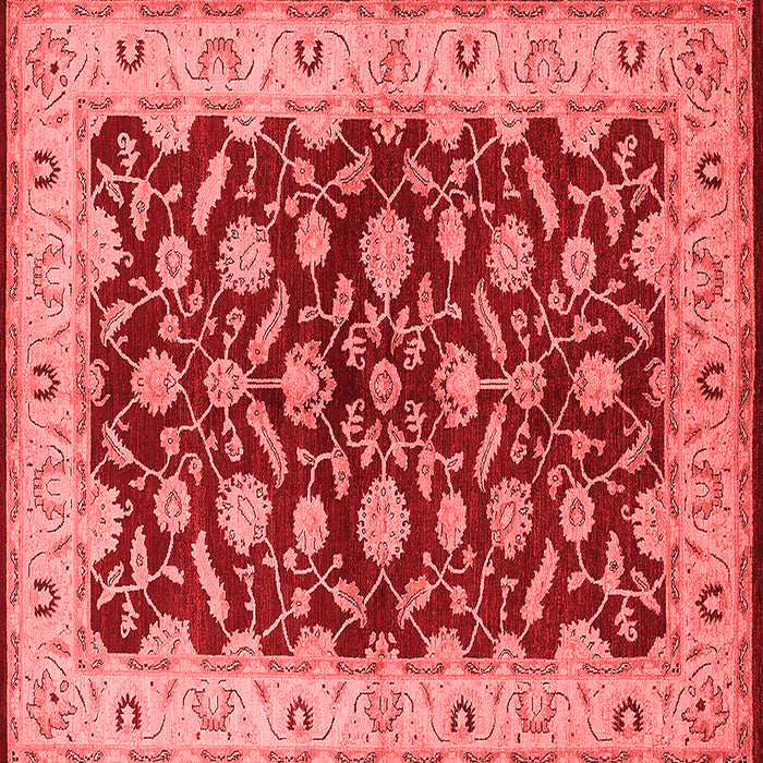 Machine Washable Oriental Red Traditional Rug, wshurb814red