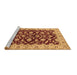 Sideview of Machine Washable Oriental Brown Traditional Rug, wshurb814brn