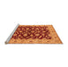 Sideview of Machine Washable Oriental Orange Traditional Area Rugs, wshurb814org