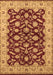 Machine Washable Oriental Brown Traditional Rug, wshurb814brn