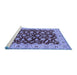 Sideview of Machine Washable Oriental Blue Traditional Rug, wshurb814blu