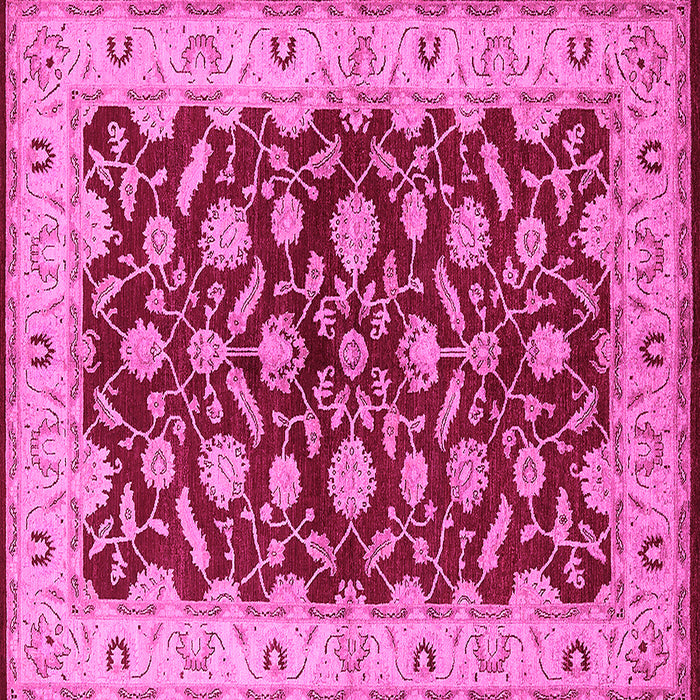 Square Oriental Pink Traditional Rug, urb814pnk