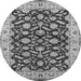 Round Oriental Gray Traditional Rug, urb814gry