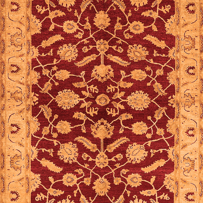 Oriental Orange Traditional Rug, urb814org