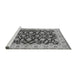 Sideview of Machine Washable Oriental Gray Traditional Rug, wshurb814gry