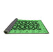 Sideview of Oriental Emerald Green Traditional Rug, urb814emgrn