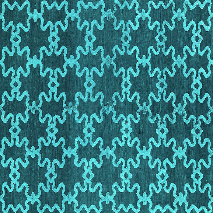 Square Oriental Turquoise Industrial Rug, urb815turq