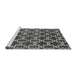 Sideview of Machine Washable Oriental Gray Industrial Rug, wshurb815gry