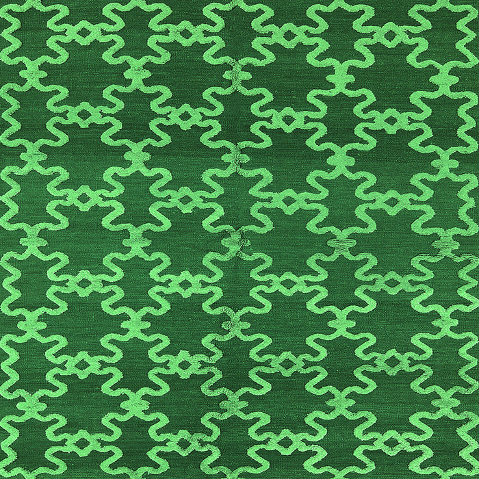 Square Oriental Green Industrial Rug, urb815grn