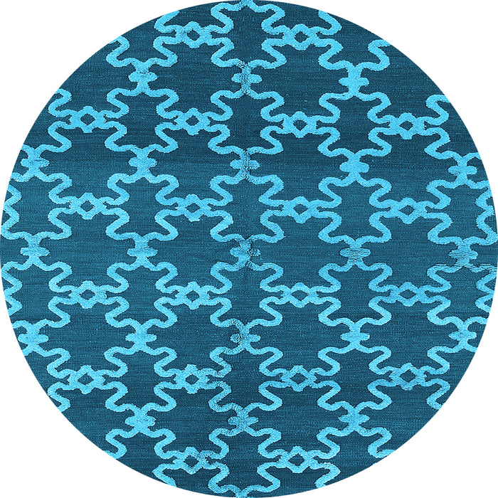 Round Oriental Light Blue Industrial Rug, urb815lblu