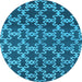 Round Oriental Light Blue Industrial Rug, urb815lblu