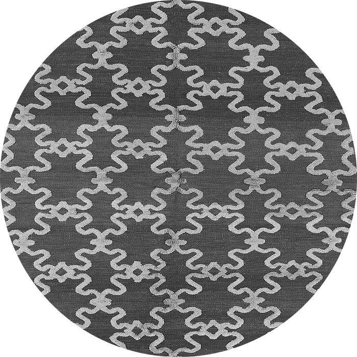 Round Oriental Gray Industrial Rug, urb815gry