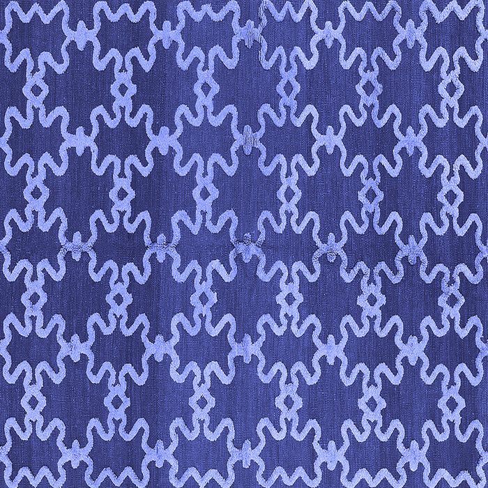 Square Machine Washable Oriental Blue Industrial Rug, wshurb815blu