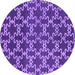 Round Oriental Purple Industrial Rug, urb815pur