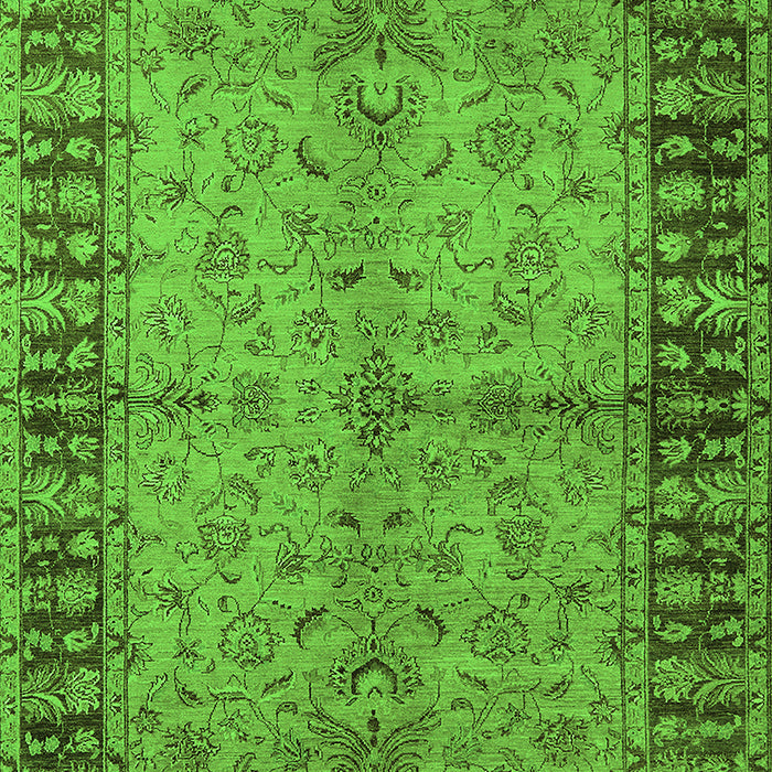 Oriental Green Traditional Rug, urb816grn