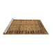 Sideview of Machine Washable Oriental Brown Traditional Rug, wshurb816brn