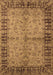 Machine Washable Oriental Brown Traditional Rug, wshurb816brn