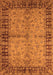 Machine Washable Oriental Orange Traditional Area Rugs, wshurb816org